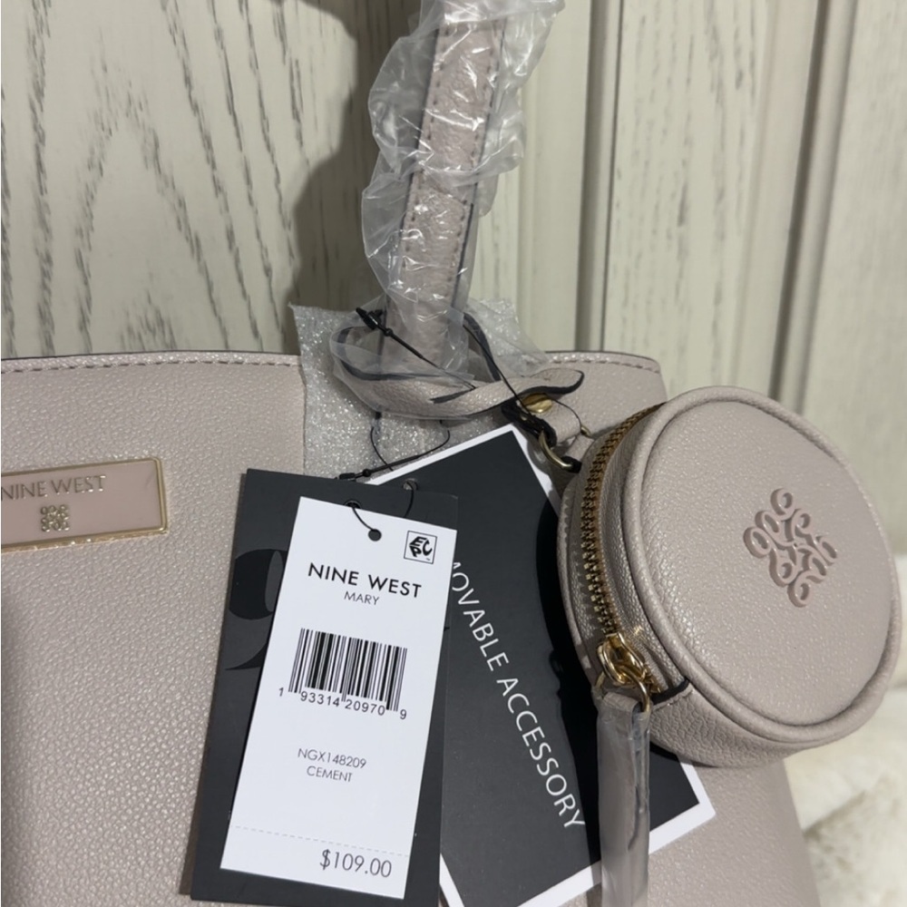 Nine West Cement Color Tote Bag - Picture 5 of 13
